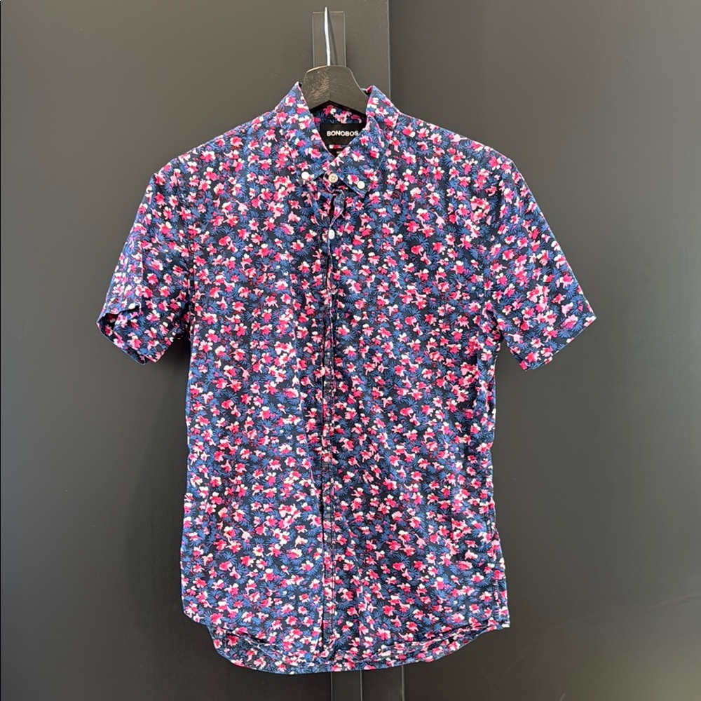 Bonobos Men's Riviera Short Sleeve Floral Shirt